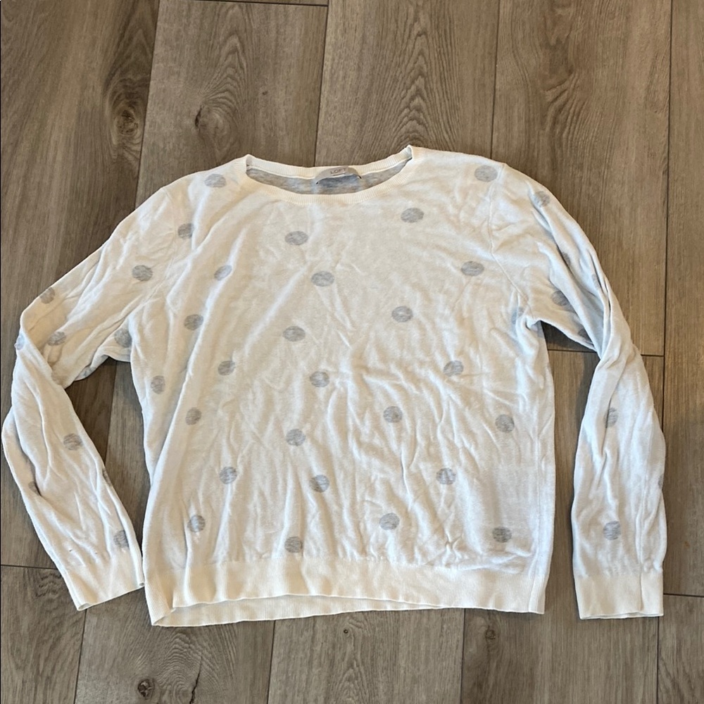 White Polka Dot Sweater